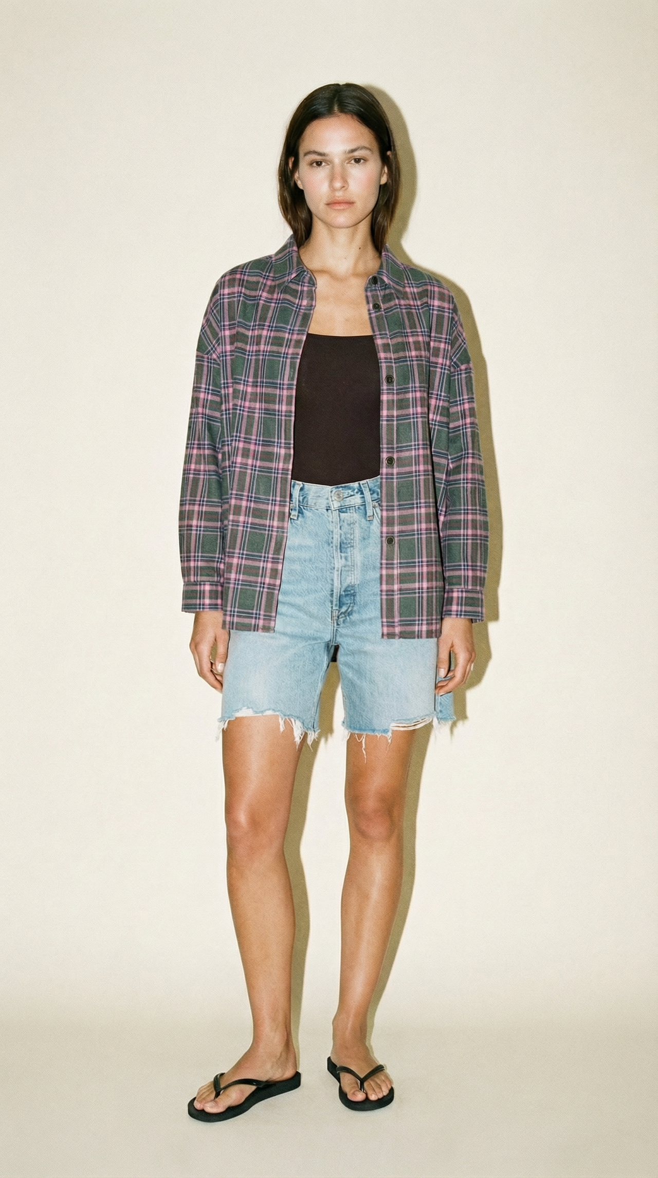 FLANELOWA KOSZULA REEF - OVERSIZE / PINK BLUSH