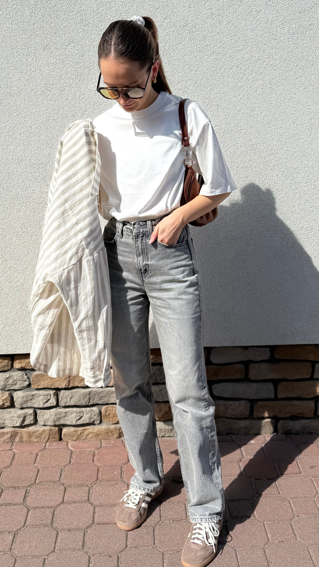 BASIC OVERSIZE T-SHIRT / biała koszulka z bawełny organicznej